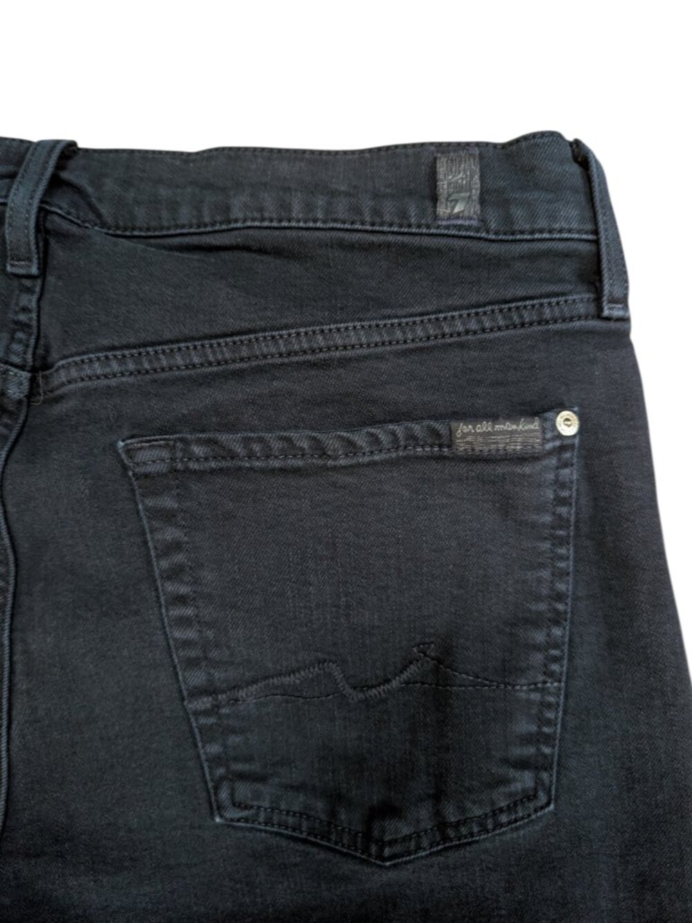 7 For All Mankind Dark Wash Straight Leg Jeans Size 34x32 - Picture 3 of 10